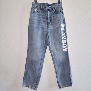 Playboy X PacSun Ankle Straight Jeans High Rise Button Fly Streetwear Size 27